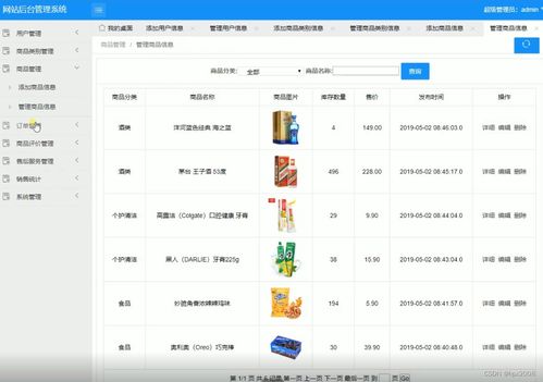 2196网上超市商品管理系统jsp源码 说明文档 毕设