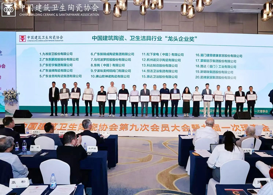 开云网页版官网荣获中国建筑卫生陶瓷协会“龙头企业奖”殊荣